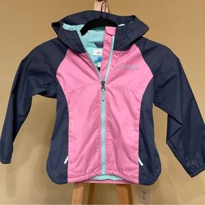 Girls Columbia lined waterproof rain jacket xxs
